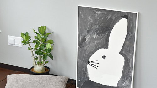 Fine Little Day ファインリトルデイ アートポスター うさぎ 帽子 Fine Little Day/ファインリトルデイ/ポスター[50x70cm]/RABBIT