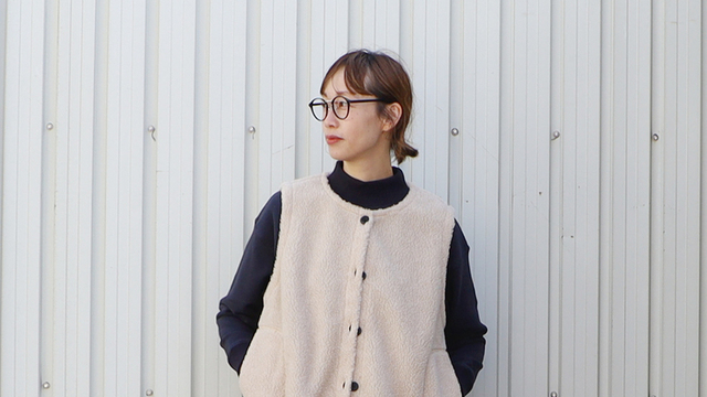 ミリタリー風 ジャケット ハイネック ニット襟付き グレー 秋冬コーデ