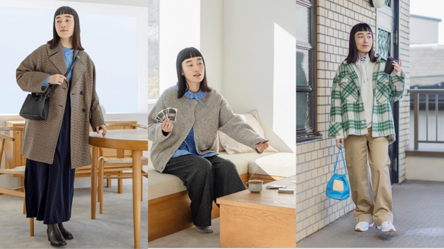 見た目のバランスも、寒さ対策も◎。重ね着で楽しむ冬の着回し -1-