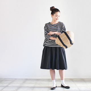 「＋ソックス」でおしゃれ感UP♪足元軽やか【春のバレエシューズコーデ】