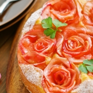 簡単なのに華やかな【バラのアップルパイ】チュートリアル