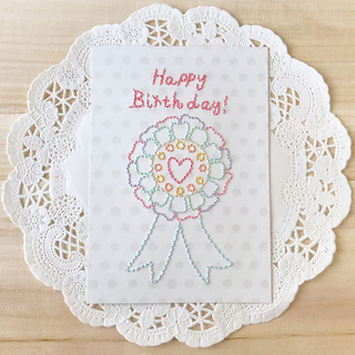 大切な人に想いを込めて。紙刺繍で刺繍カードを作りましょ♪