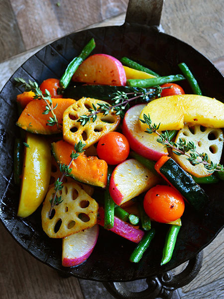 野菜をいっぱい食べよう おもてなし料理にも使える 冷 温もりもりサラダ レシピ キナリノ 野菜をいっぱい食べよう おもてなし料理にも使える 冷 温もりもりサラダ レシピ キナリノ