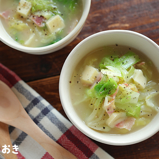 寒い日はやっぱりこれだね。野菜たっぷり《優しいスープレシピ》