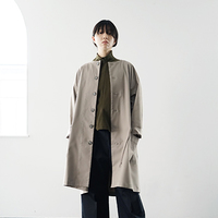 羽織るだけで上品見え ノーカラーコート を使った大人の秋冬コーデ キナリノ