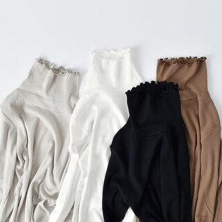 春先も活躍*レイヤードしておしゃれな「薄手タートルネック」をチェック