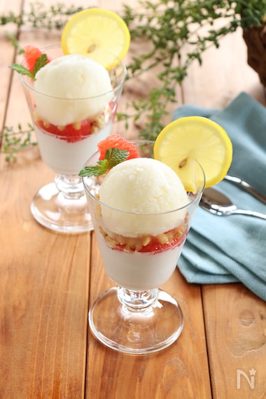 夏気分を高める ひんやりパフェ レシピ おすすめパフェグラス キナリノ