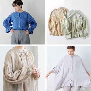 体型カバーもできる、無地の「シャツ・ブラウス」