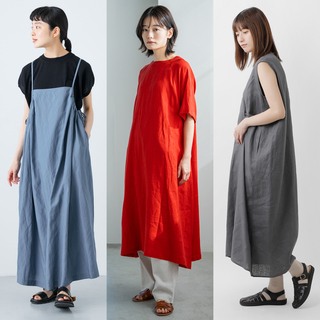 体型のお悩みパーツ別！細見え「リネンワンピース」