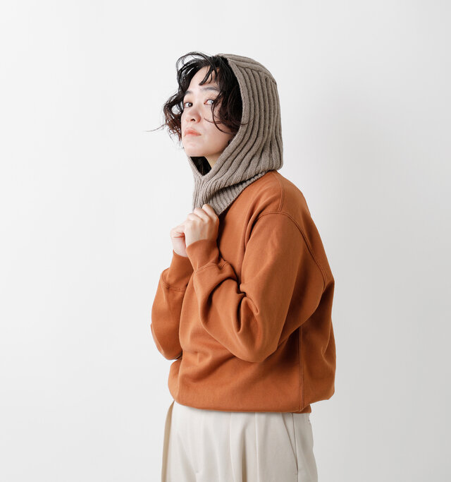 ゆったりモコモコ&ブラウン手作りハンドメイドネックウォーマー新品 