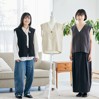 想いをまとう、わたしのおしゃれ。
#04リネンベスト｜knrn.
