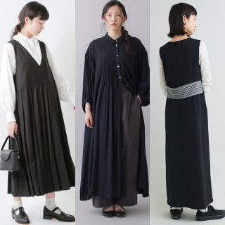 大人の「黒ロングワンピース」25選｜日常着からフォーマルまで【秋冬】