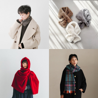 「マフラー・ストール」であったか秋冬コーデ♪巻き方アレンジも