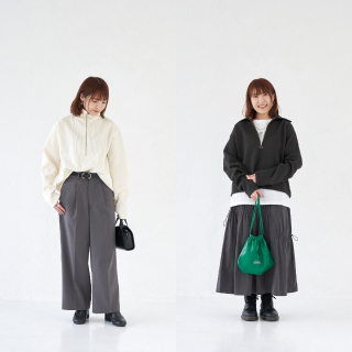 わたしの推しレポート＃05「品よく着こなす洗えるジップニット」