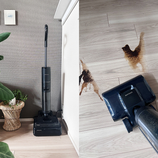 食事中の“うっかり”も怖くない。
我が家の救世主・水拭き掃除機