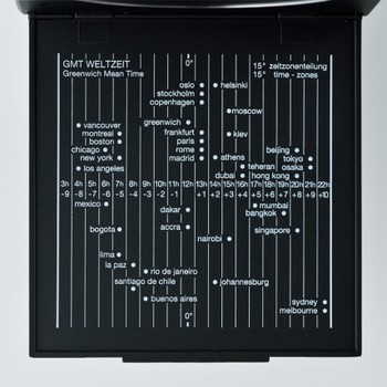 ワールドタイムチャート。海外旅行で重宝しますね。