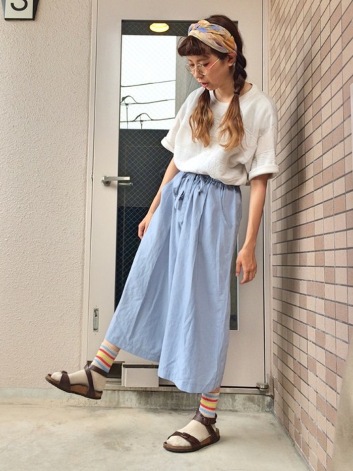 ゆったり履けて、動きやすい♪ スカートのようなパンツ