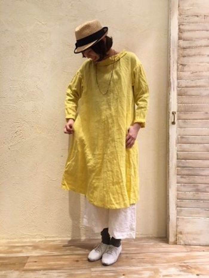 nest robe デッドストック リネン コンビ ワンピース ネストローブ