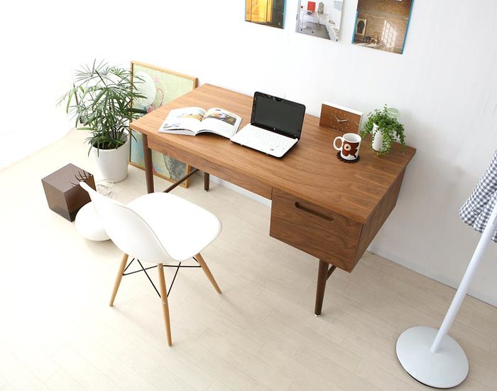 モリタインテリア TONO リビングテーブル デスク 引出 ウォールナット