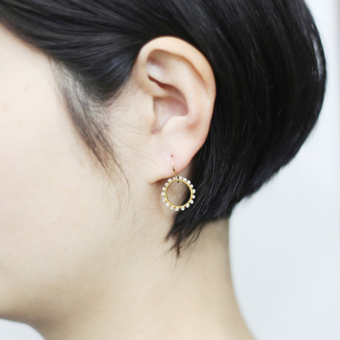 amito 淡水パールピアス amito 淡水パールピアス（丸）