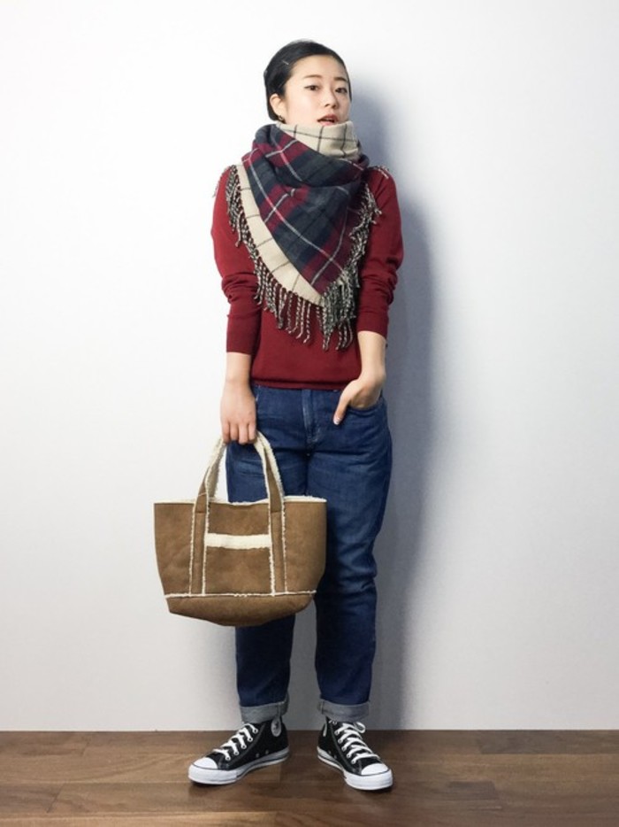 1枚でイメージ自由自在。『大判ストール』の