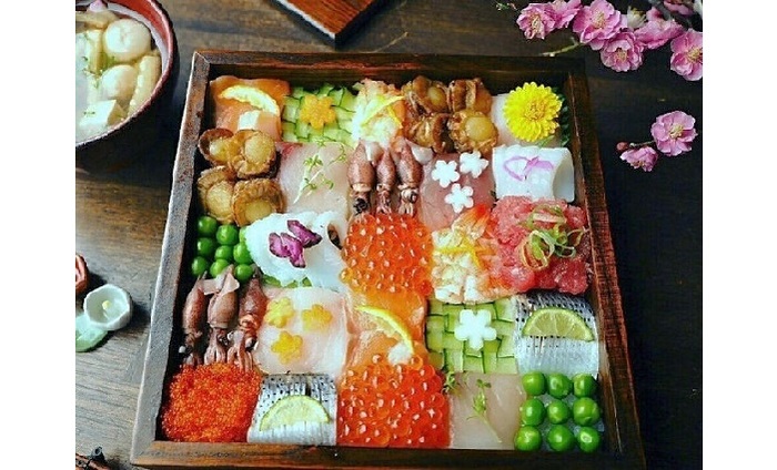 ホタルイカやちびホタテで春を表現して。