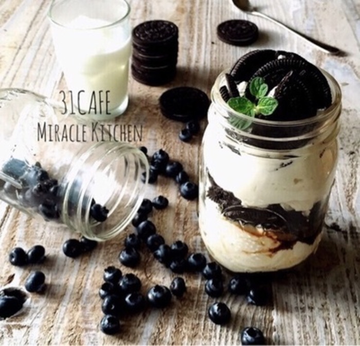 out オレオ様 ミニ クリスマス ドリンクジャーアレンジ♪ オレオ