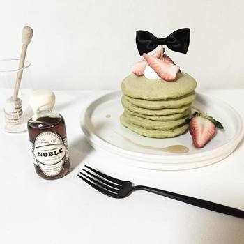 ノーブルのメープルシロップはパッケージがとてもお洒落です。味も美味しくて、パッケージも素敵なんて、まるでインスタにアップするために生まれたアイテムのようですね。
