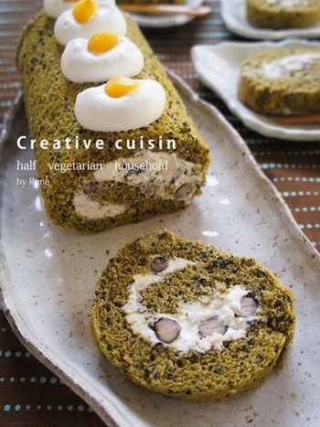 ほっと一服 日本茶にも合う和のテイスト 和風ロールケーキ はいかが キナリノ