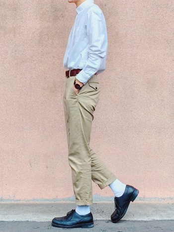 ボーイッシュコーデの参考にも シンプル ナチュラルなメンズファッション キナリノ