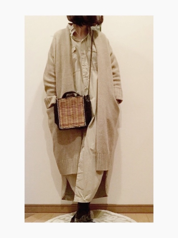 いつでも一緒に♪「ebagos（エバゴス）」のかごバッグと冬コーデ