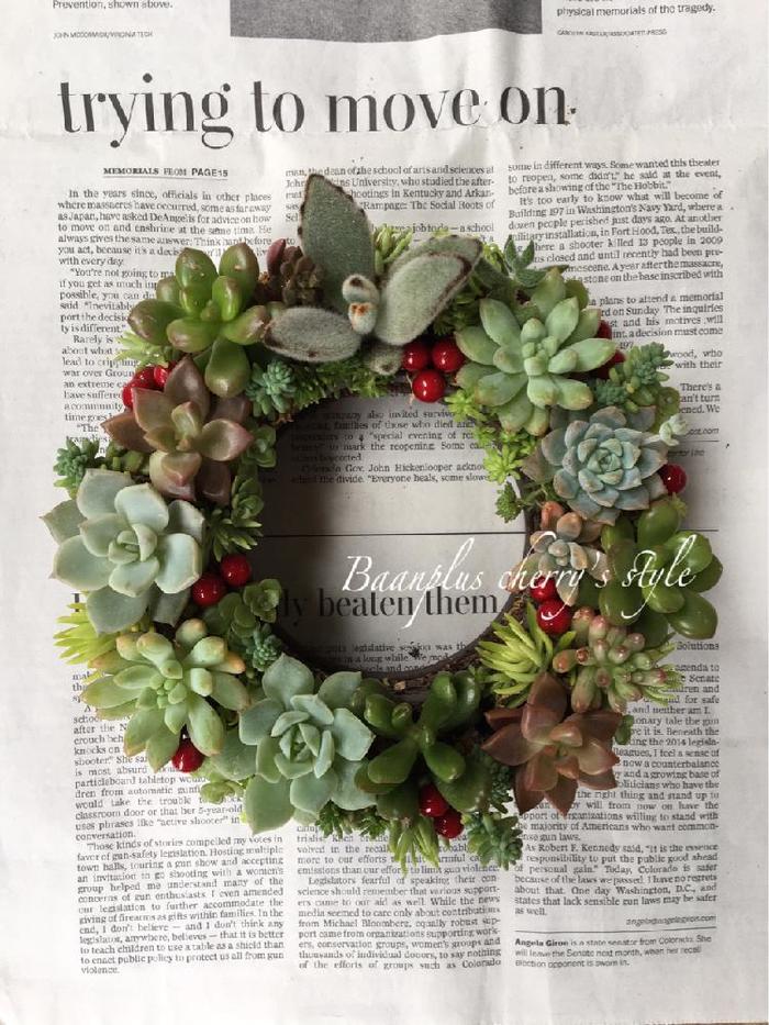 多肉でリースが作れるって知ってた？可愛くて癒される「多肉リース」の