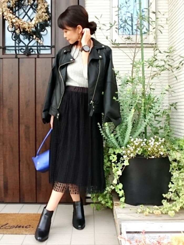 ミナペルホネン コート flair 黒