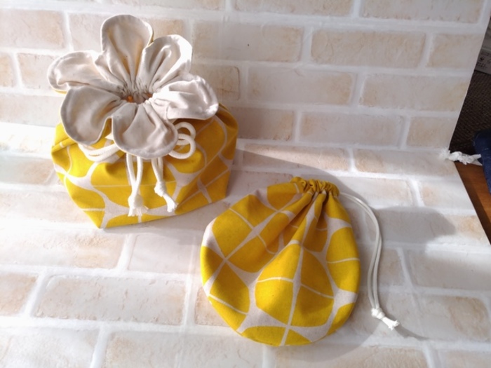 外出用品 ハンドメイド♡お弁当きんちゃく