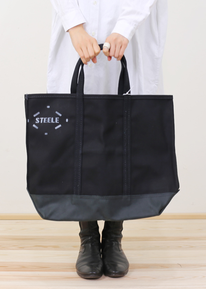 STEELE CANVAS BASKET 帆布レザーのランドリーバスケット（STEELE 