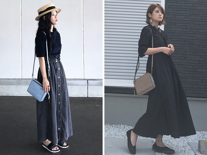 FOSSILの四角いフォルムのレザーバッグは、WEARISTAのスナップでもよく見かけます。ナチュラルやフェミニン、カジュアルなど装いのテイストは様々なのに、どれもしっくり馴染んでいる――コーデへの取り入れやすさがよく分かります。