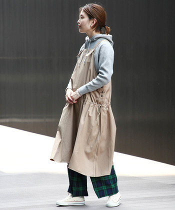 ゆったりデザインだから安心 エプロンワンピース で楽しむ秋冬ファッション キナリノ