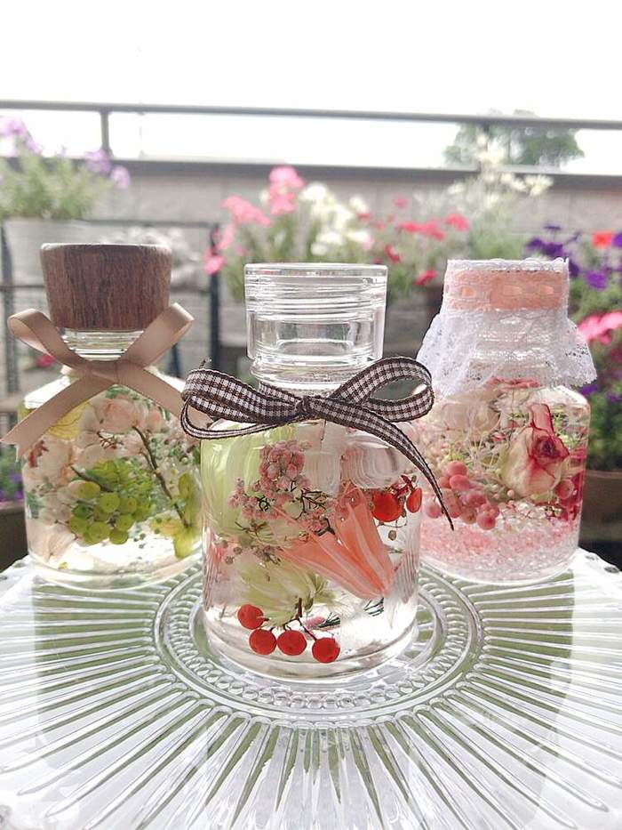 セール四角プレート固まるハーバリウム 固まるハーバリウム スクエア