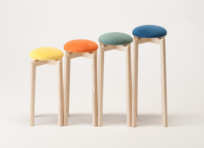 北海道手作り家具 ケヤキ材 スツール 2色選択可能 SH445 旭川