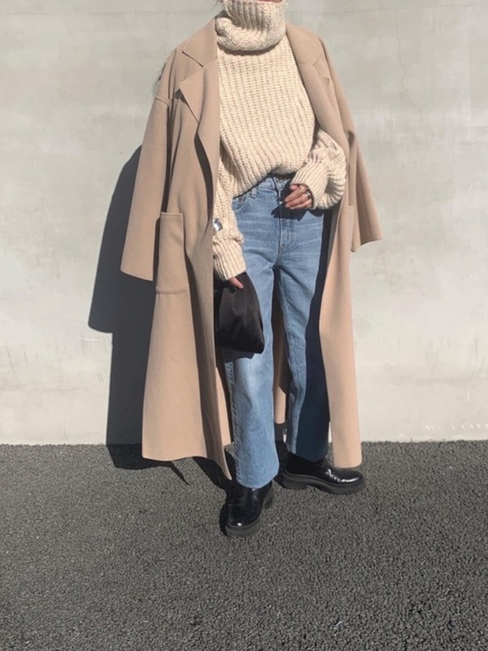 すべての大人女子に似合う「ベージュコート」コーデ＆着こなしのコツ[2  