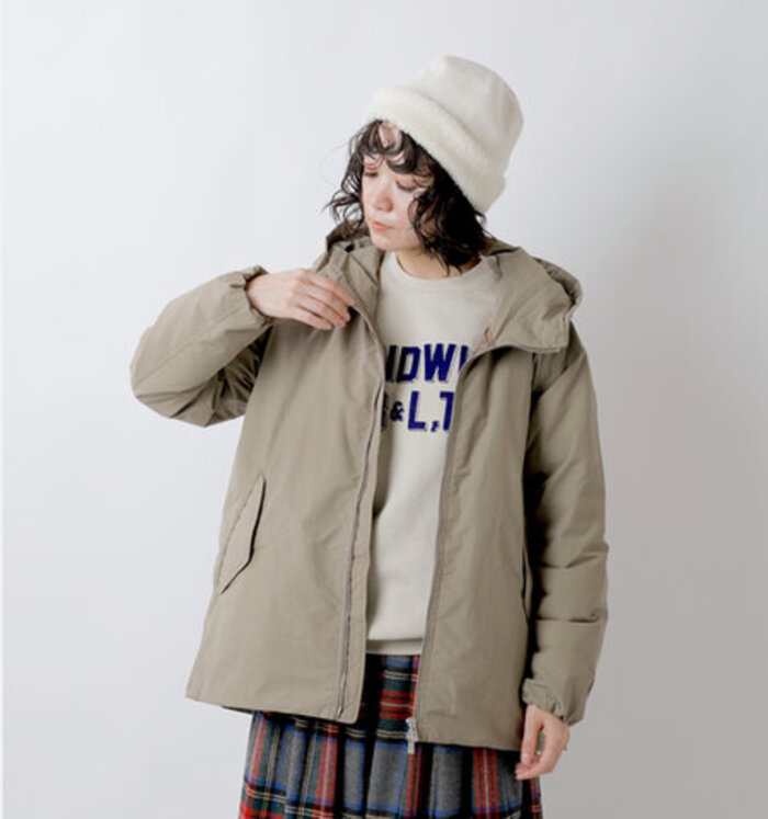 The Loft labo ロフトラボ フーデッドミドルダウン です