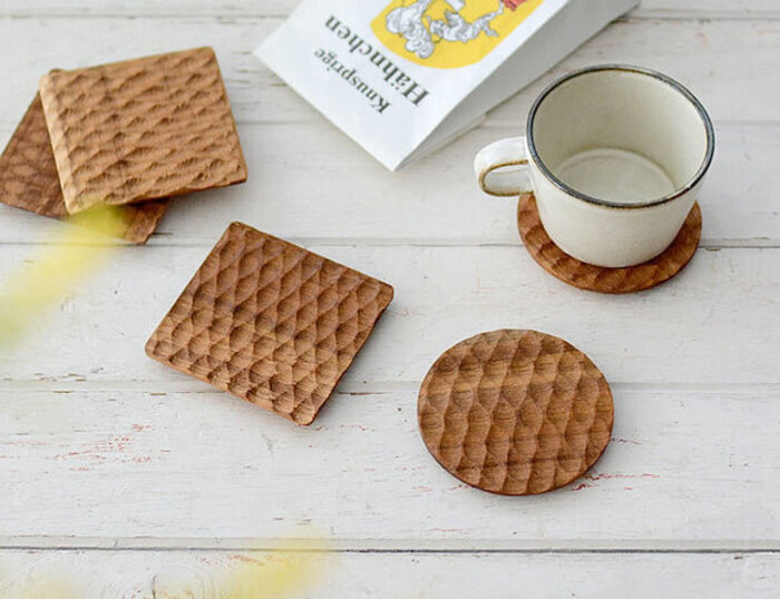 SALE スゥエーデン　籐とチークのコースター二点 インテリア雑貨商品 \u2013 Ｓｕｍｅｒ通信