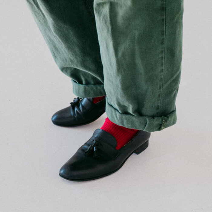 STUDIO NICHOLSON slip on crog レザー　スリッポン STUDIO NICHOLSON slip on crog レザースリッポン