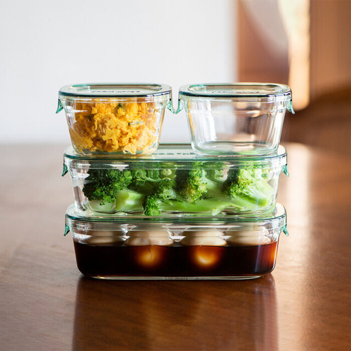 iwaki 食品保存容器 450ml×4, 800ml×3, 1000ml×3（保存容器）