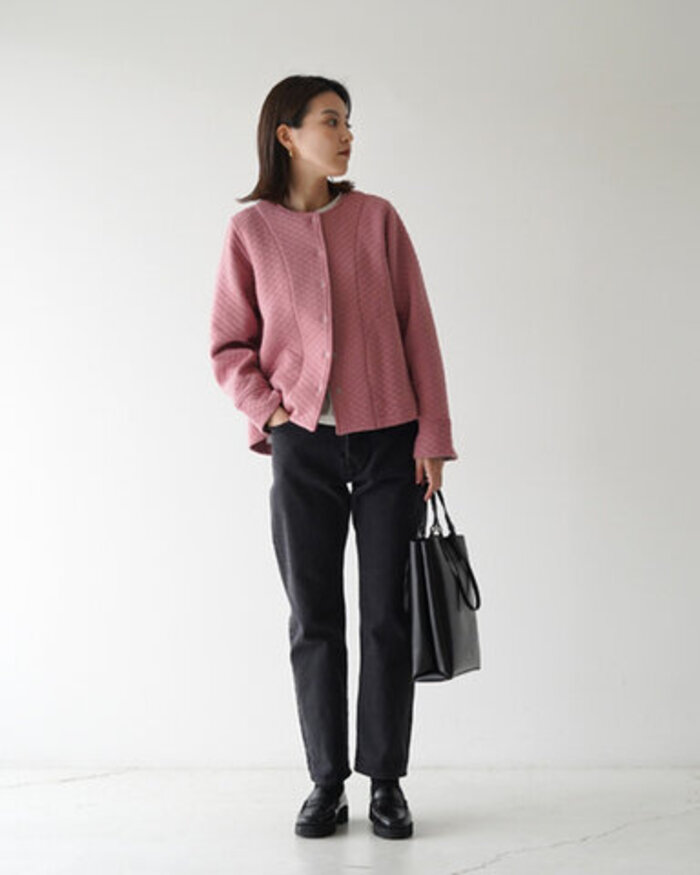 cloth &crossノーカラージャケット！コーディネートのブラウス付けます！ f64e2375a4f0cb03fd463640550549