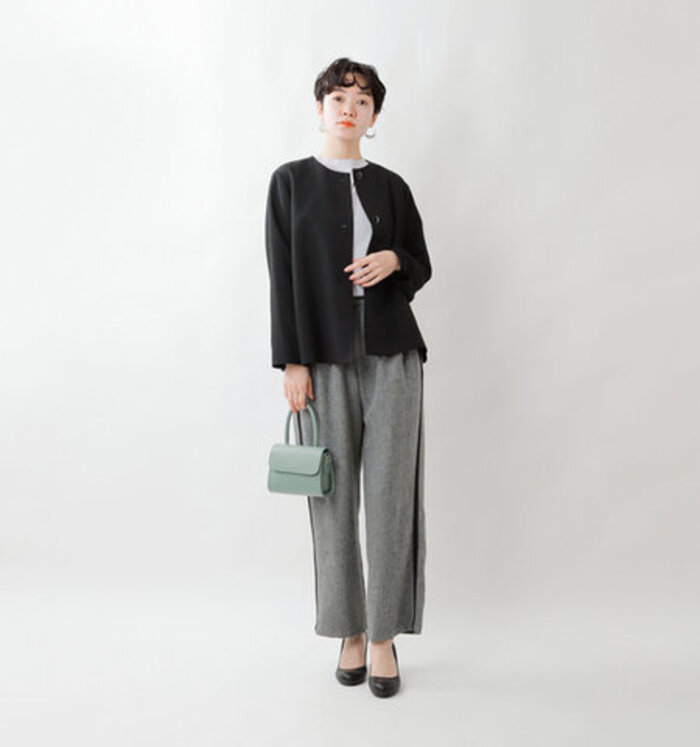 大人女性のノーカラージャケットコーデ特集｜フォーマルの