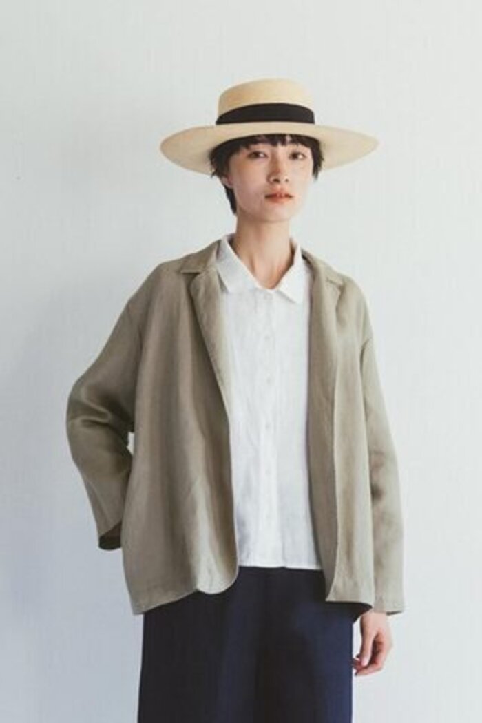 BOB ファッション 25SSリネンパナマ ワークイージージャケット