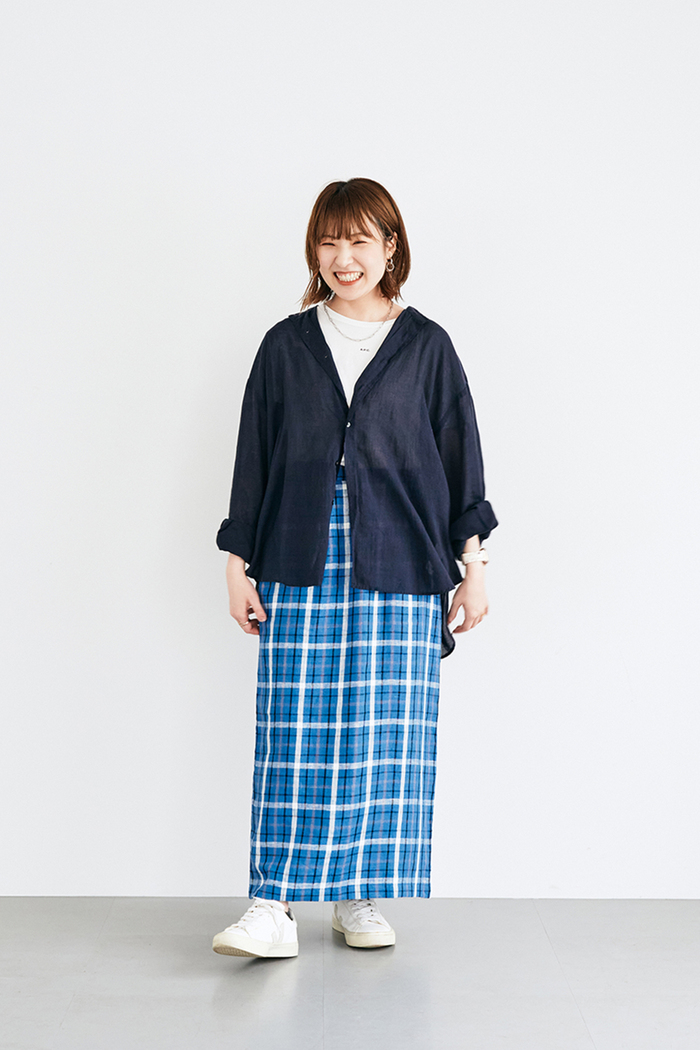 想いをまとう、わたしのおしゃれ。 #06リネンチェックスカート｜knrn