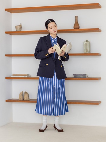 秋の新作で夏ファッションのマンネリを乗り越える！残暑の着回し-2-