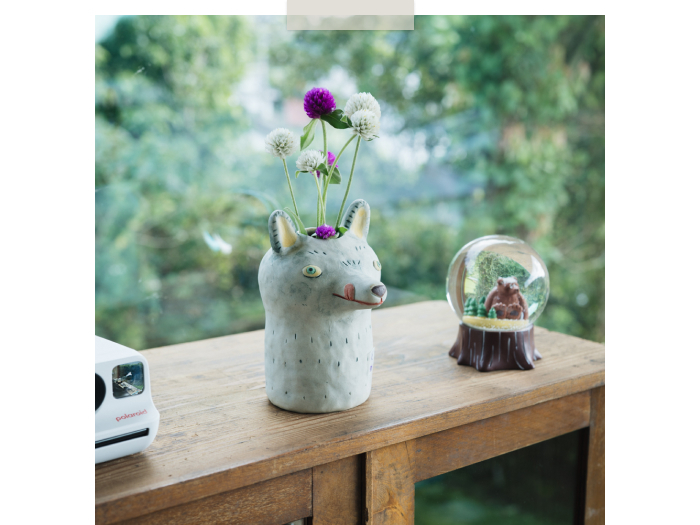 オオカミの花器と、我が家のガーデニング話 ―イロドリ 迫口摩季さん